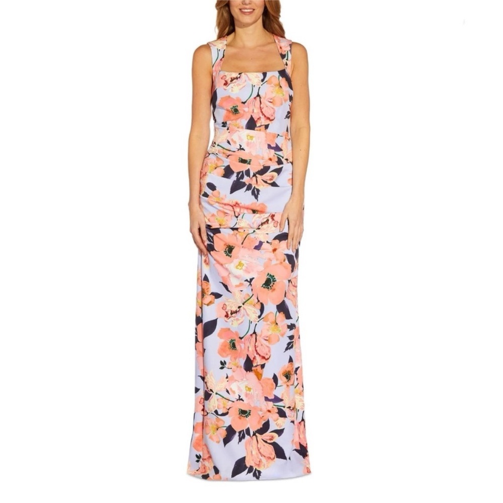 Adrianna Papell Floral Print Gown